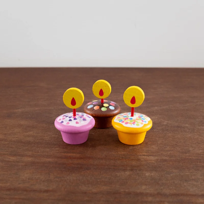 NEW Wooden Birthday Muffins Set